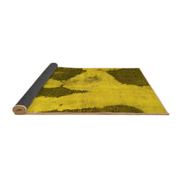 Sideview of Persian Yellow Bohemian Rug, abs1036yw