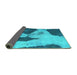 Sideview of Persian Turquoise Bohemian Rug, abs1036turq