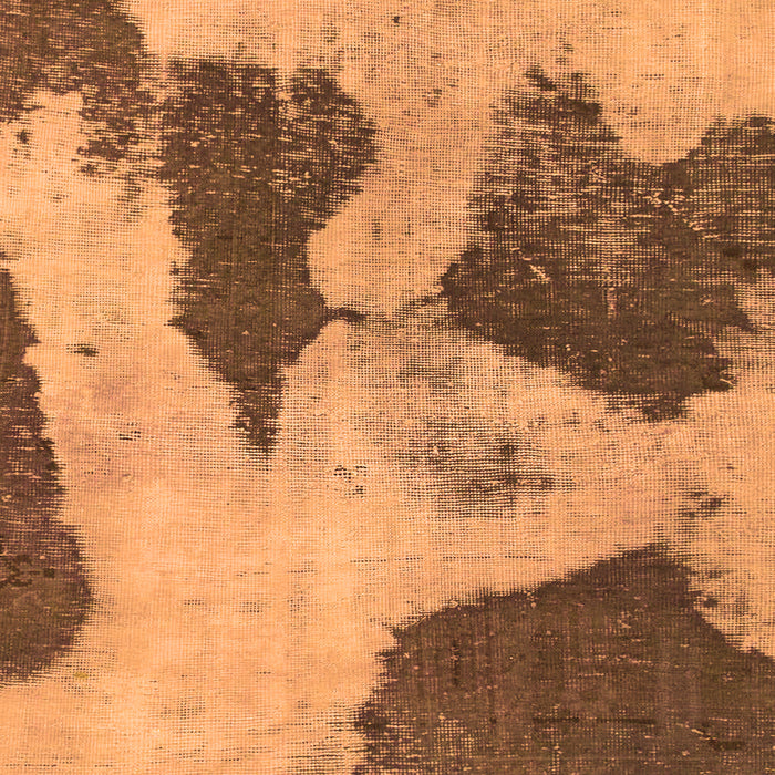 Square Machine Washable Persian Orange Bohemian Area Rugs, wshabs1036org