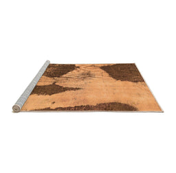 Sideview of Machine Washable Persian Orange Bohemian Area Rugs, wshabs1036org