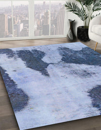 Abstract Azure Blue Persian Rug, abs1036