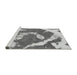 Sideview of Machine Washable Abstract Gray Modern Rug, wshabs1037gry