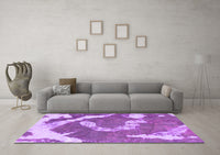 Machine Washable Abstract Purple Modern Rug, wshabs1037pur