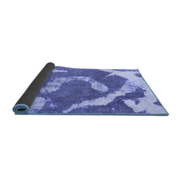 Sideview of Abstract Blue Modern Rug, abs1037blu