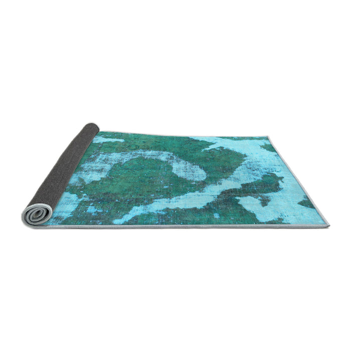 Sideview of Abstract Light Blue Modern Rug, abs1037lblu