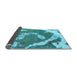 Sideview of Abstract Light Blue Modern Rug, abs1037lblu