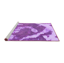 Sideview of Machine Washable Abstract Purple Modern Area Rugs, wshabs1037pur