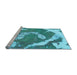 Sideview of Machine Washable Abstract Light Blue Modern Rug, wshabs1037lblu