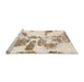 Sideview of Machine Washable Abstract Light Copper Gold Rug, wshabs1038