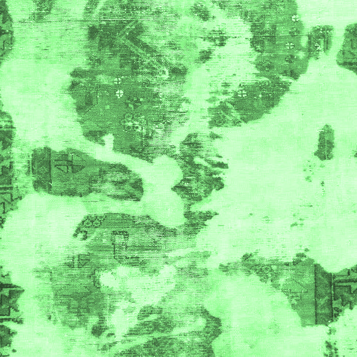 Machine Washable Abstract Emerald Green Modern Area Rugs, wshabs1038emgrn