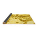 Sideview of Abstract Yellow Modern Rug, abs1038yw