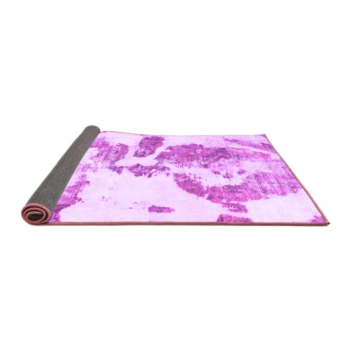 Sideview of Abstract Purple Modern Rug, abs1038pur