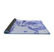 Sideview of Abstract Blue Modern Rug, abs1038blu