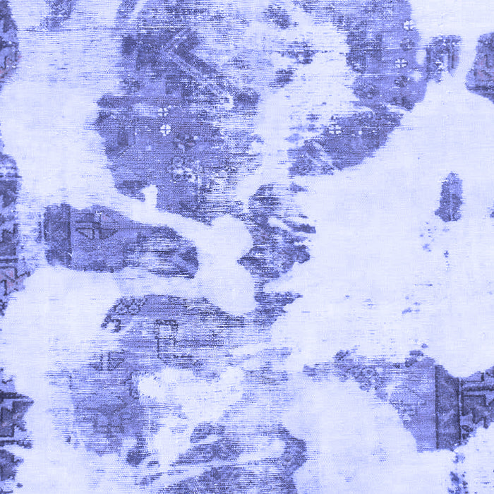 Machine Washable Abstract Blue Modern Rug, wshabs1038blu