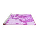 Sideview of Machine Washable Abstract Purple Modern Area Rugs, wshabs1038pur