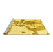 Sideview of Machine Washable Abstract Yellow Modern Rug, wshabs1038yw