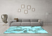 Machine Washable Abstract Light Blue Modern Rug in a Living Room, wshabs1038lblu