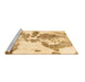 Sideview of Machine Washable Abstract Brown Modern Rug, wshabs1038brn