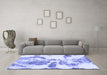 Machine Washable Abstract Blue Modern Rug in a Living Room, wshabs1038blu