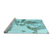 Sideview of Machine Washable Abstract Light Blue Modern Rug, wshabs1038lblu