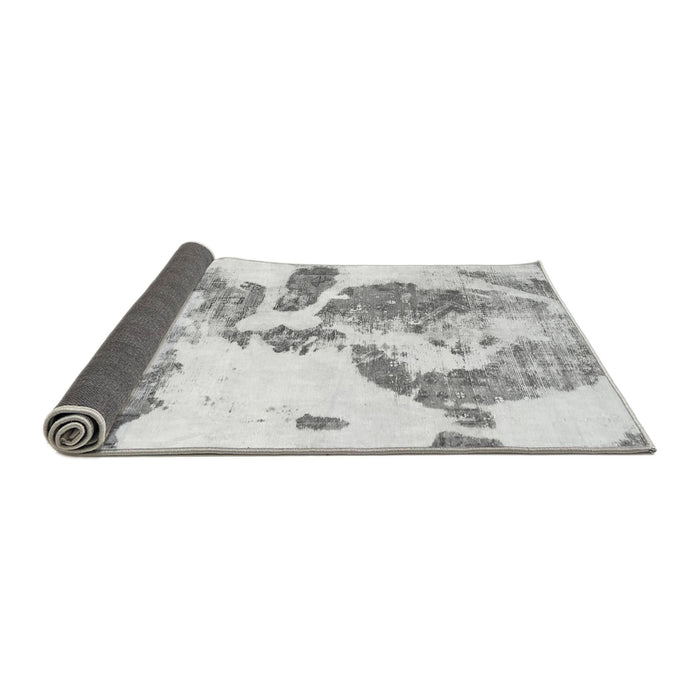 Sideview of Abstract Gray Modern Rug, abs1038gry