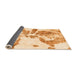 Sideview of Abstract Orange Modern Rug, abs1038org