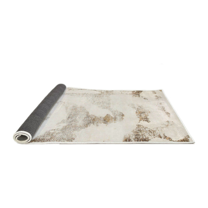 Sideview of Abstract Tan Brown Modern Rug, abs1039