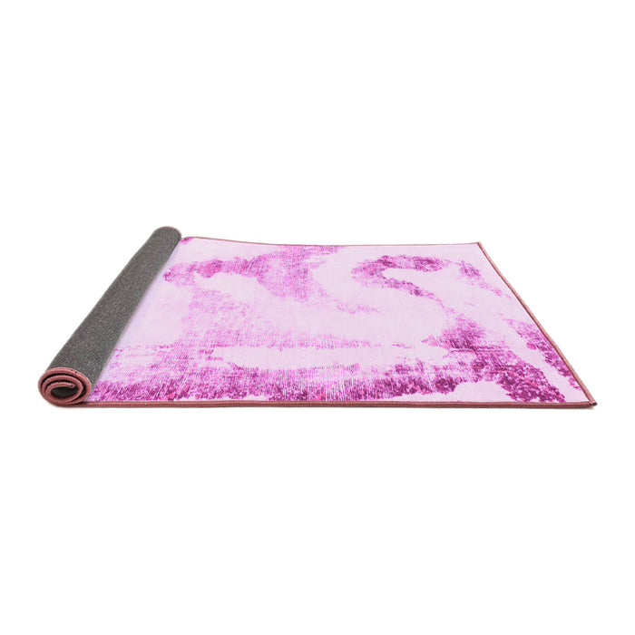 Sideview of Abstract Pink Modern Rug, abs1039pnk
