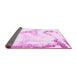 Sideview of Abstract Pink Modern Rug, abs1039pnk