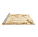 Sideview of Machine Washable Abstract Brown Modern Rug, wshabs1039brn
