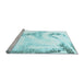 Sideview of Machine Washable Abstract Light Blue Modern Rug, wshabs1039lblu