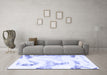 Machine Washable Abstract Blue Modern Rug in a Living Room, wshabs1039blu