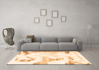 Machine Washable Abstract Orange Modern Rug, wshabs1039org