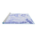 Sideview of Machine Washable Abstract Blue Modern Rug, wshabs1039blu