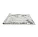 Sideview of Machine Washable Abstract Gray Modern Rug, wshabs1039gry