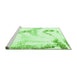 Sideview of Machine Washable Abstract Green Modern Area Rugs, wshabs1039grn