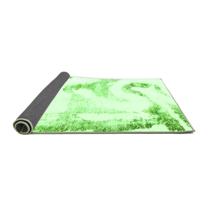 Sideview of Abstract Green Modern Rug, abs1039grn