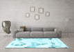 Machine Washable Abstract Light Blue Modern Rug in a Living Room, wshabs1039lblu