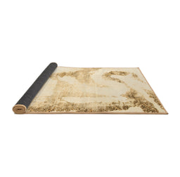 Sideview of Abstract Brown Modern Rug, abs1039brn