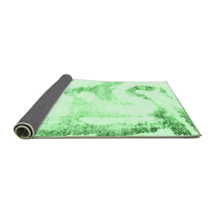 Sideview of Abstract Emerald Green Modern Rug, abs1039emgrn