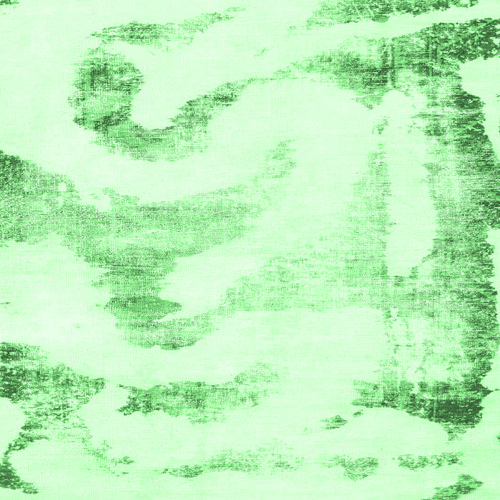 Square Machine Washable Abstract Emerald Green Modern Area Rugs, wshabs1039emgrn