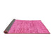 Sideview of Abstract Pink Modern Rug, abs103pnk