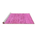 Sideview of Machine Washable Abstract Purple Modern Area Rugs, wshabs103pur