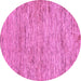 Round Abstract Purple Modern Rug, abs103pur