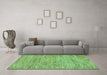 Machine Washable Abstract Turquoise Modern Area Rugs in a Living Room,, wshabs103turq