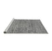 Sideview of Machine Washable Abstract Gray Modern Rug, wshabs103gry