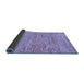 Sideview of Abstract Blue Modern Rug, abs103blu