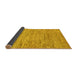 Sideview of Abstract Yellow Modern Rug, abs103yw