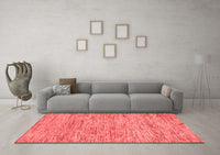 Machine Washable Abstract Red Modern Rug, wshabs103red