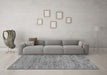 Machine Washable Abstract Gray Modern Rug in a Living Room,, wshabs103gry